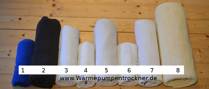 Die Test Handtücher für den Test des Torckners.